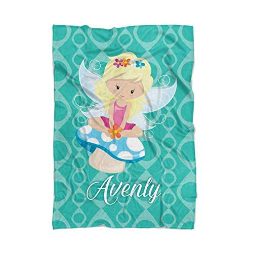 Fairy Throw Blanket Turquoise Magical Fairy Girl