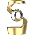 Gravity Defying Kinetic Desk Toy, Levitating Desk Toy, Spinning Desk Toy, Kinetic Spinning Desk Toys, Optical Illusions Toys, Desktop Gyroscope (Golden+Silver)