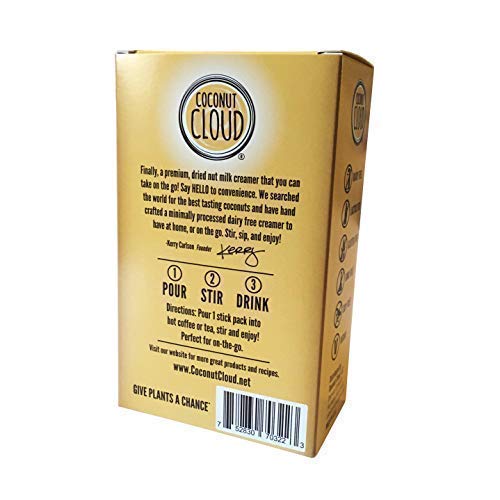 Coconut Cloud: Vanilla Dairy-Free Vegan Creamer | Coconut Powdered Milk + MCT Oil. Vegan, Minimally Processed (Plant Based, Non GMO, Gluten & Soy Free, Individual To-Go Sticks), 24 Sticks - Thumbnail 2