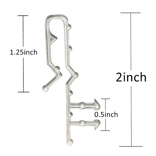 2 inch Hidden Channel Valance Clips for Horizontal Wood Mini Blinds from Shade - 10 Pieces