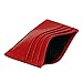 DEEZOMO Genuine Leather RFID Blocking Card Case Wallet Slim Super Thin 6 Card Slots Compact Wallet - Red