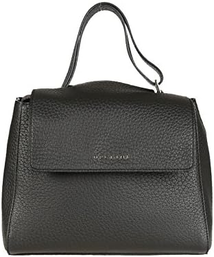 Orciani Women's B1980softnero Black Leather Shoulder Bag