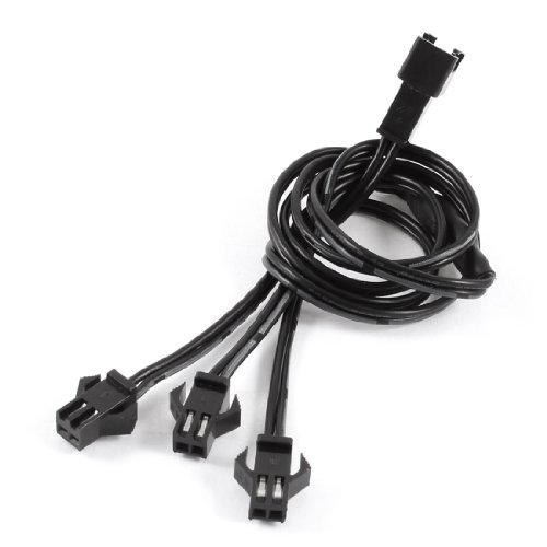 uxcell Standard 2 Pin Connector EL Wire Neon Strip Light 3 Way Splitter Cable
