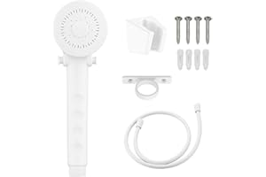 LIBERFLOW RV Shower Head with Hose - Non-Metallic Outdoor RV Shower Kits Replacement with Pause Function for RVs, Fifth Wheels, Motor Homes, Travel Trailers, Campers, Boats (White)