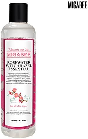 [MIGABEE] Rose Water Witchhazel Essential 290ml 10.2 fl.oz. 100% Natural Ingredient Botanical Skin Care, Blemishes &amp; Redness Control for Sensitive Skin