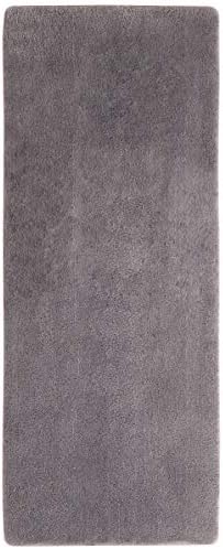 OYRE Home use Microfiber Carpet Living Room Bedroom Bedside Rug mat Super Soft and Comfortable Non-Slip Carpet Children Crawling Carpet Absorbent Yoga mat (Gray, 2' 3'' x 6')