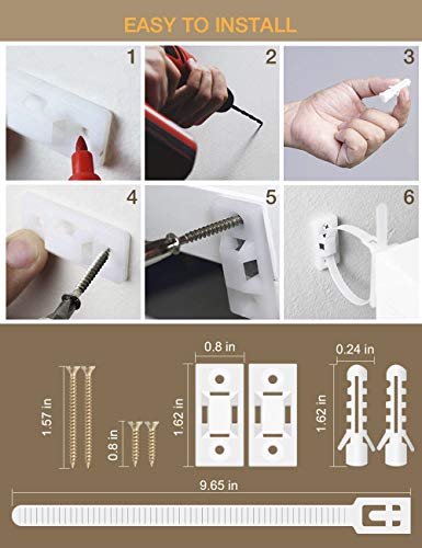 Furniture Straps,(10-Pack) Wall Anchor, Furniture Anchors for Baby Proofing Safety, Anti Tip Furniture Kit, Furniture Wall Straps, Bearing 132Ib, Nylon Straps