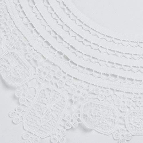 image for iYBUIA Women O-Neck Sleeveless Pure Color Lace Plus Size Vest Loose T-