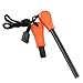 Relefree Handle Fire Starter Camping Outdoor Orange Ferrocerium Flint Stone Rod Lighter Magnesium Emergency Survival Tool Kit Big Size