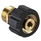 M MINGLE Pressure Washer Adapter, Metric M22 15mm Female Thread to M22 14mm Male Fitting, 4500 PSI