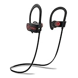 APEKX Bluetooth Earbuds, Sport Wireless Headphones In-Ear Earphones for Running Gym Sweatproof Secure Fit Headset with Mic