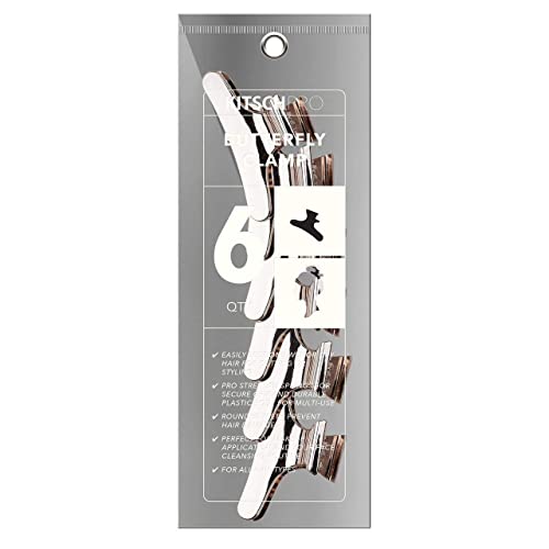 Kitsch Pro Butterfly Hair Clamps, Professional Strength, Salon Hair