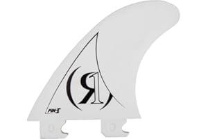 Ronix Fin-S 2.0 Tool-Less Center Surf Fin (1 Pack), White, 4. 0 Inches