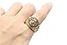 HAMANY Jewelry Men's Stainless Steel Ring Lion Head Shield Biker Vintage,Gold,Size 10