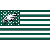 NFL Philadelphia Eagles Stars and Stripes Flag Banner   3X5 FT   USA Flag, White