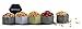 Gourmet Peanut Assortment in 5 Tier Tin Tower with Bacon Ranch, Black Pepper, Sugar Roasted, Sriracha & Salted Peanuts