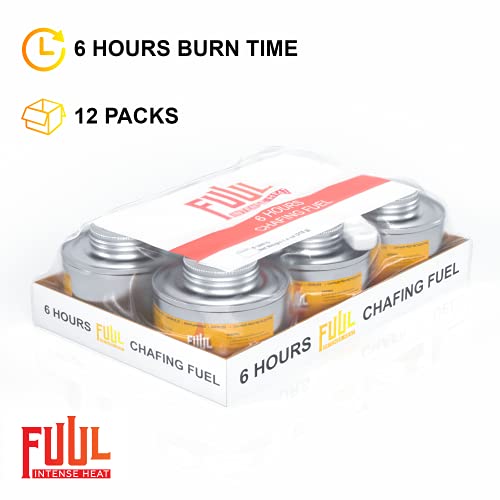 FUUL Chafing Fuel Dish Burner Cans 12 Pack Chafing Dish Fuel Cans
