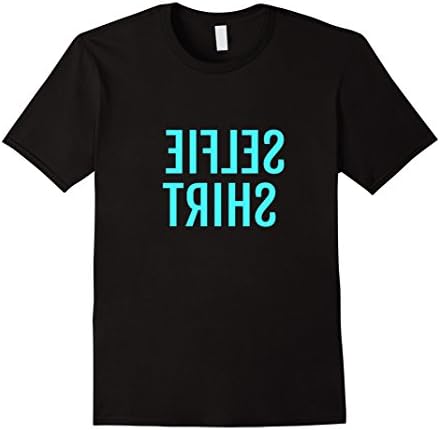 Mens Selfie Shirt - Cool Trendy Silly T-Shirt for Girls and Boys Small Black