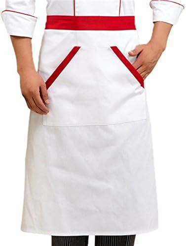 Lqchl Bbq Cooking Cleaning Funny Apron Bib Uniform With Pockets Hairdresser Kit Hair Chef Waiter Long Kitchen Cuisine,D
