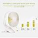 Clip On Desk Fan with Night Light, ICODE Sports Baby Stroller Fan USB Rechargeable Personal Portable Mini Fan,360° Rotation,2000mAh Battery