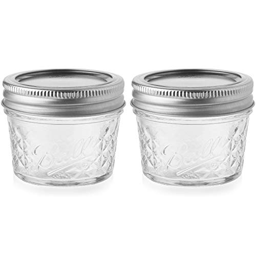 Ball Quilted Crystal Jelly Jars with Lids and Bands, 4Ounce, Clear (2Pack) Pricepulse