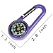 PROLOSO 36 Pack Carabiner Compasses for Kids Assorted Colors Belt Clips School Prizes Party Favors