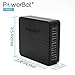 Soundbot Powerbot PB5007 Ultra High-Performance 60W 12A 7 Port USB Charger, Black
