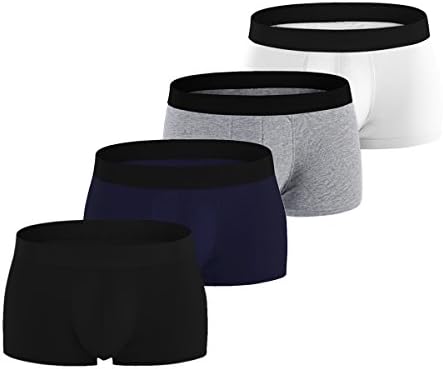 Kaweika Men's Underwear 4 Pack Ultra Soft and Most Comfortable Breathable Boxer Briefs (Medium)