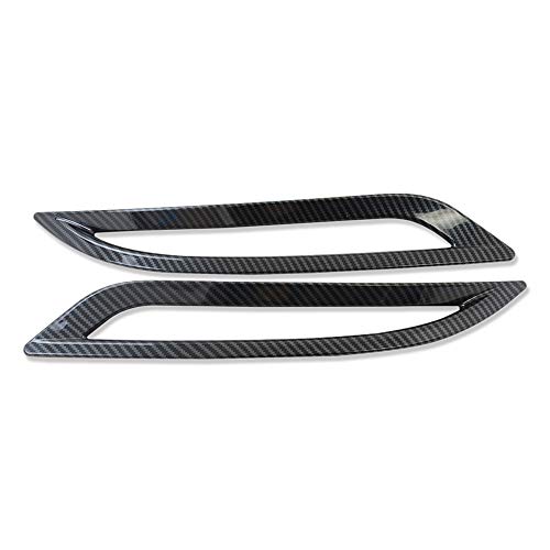 Kadore for 2018-2019 Tesla Model 3 Carbon Fiber Style Car Rear Fog Lights Lamps Cover Trim 2-pc