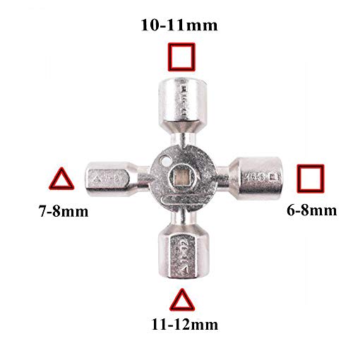 TBWHL Multifunctional Marine Tools Key 10 in 1 Universal Control Cabinet Key Torque Wrenches Cross Key CNC Key Train Door Key Universal screwdriver