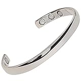 Copper Magnetic Bracelet with Silver Finish, Best Natural Pain Relief Therapy by Mind n Body