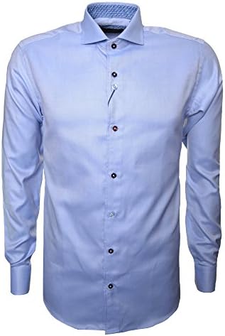 Guide London Men's Sky Blue Long Sleeve Shirt L