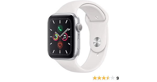 Apple Watch Series 5 44mm (GPS) - Caja De Aluminio En Plata / Blanca Correa  Deportiva (Reacondicionado) : Amazon.es: Electrónica