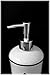 American Chateau 4 Piece Black & White Ceramic Damask Bathroom Accessory Set