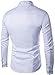 WHATLEES Mens Long Sleeve Extra Long Embroidery Button Down Dress Shirt B404-White-M