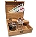 Tree of Life Stash Box Combo - Large 4 Part Herb Grinder with pollen catcher and Stash Jar and Rolling Tray - Wood Stash Boxes (Tree Of Life)