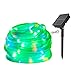 LED String Lights Solar RGB 100 LED Rope, Outdoor Waterproof, 33ft, 8 Lighting Modes, Ideal for Decoration,Thanksgiving, Garden, Lawn, Patio, Party (RGB)