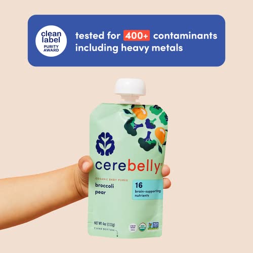 Cerebelly Organic Broccoli Pear Baby Food, 4 OZ Pricepulse