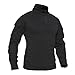 TACVASEN Tactical Shirt for Men Long Sleeve Combat Shirt 1/4 Zip with Pockets Military Pullover Army Breathable Paintball Airsoft Police Black XL