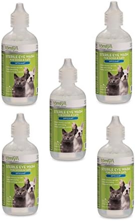 Sterile Pet Eye Wash For Dogs &amp; Cats - Cleans &amp; Soothes Pet's Irritable Eyes !(5 Bottles)