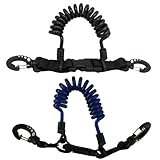 Scuba Diving Shark Coil Lanyard with Snaps and Quick Release Buckles
