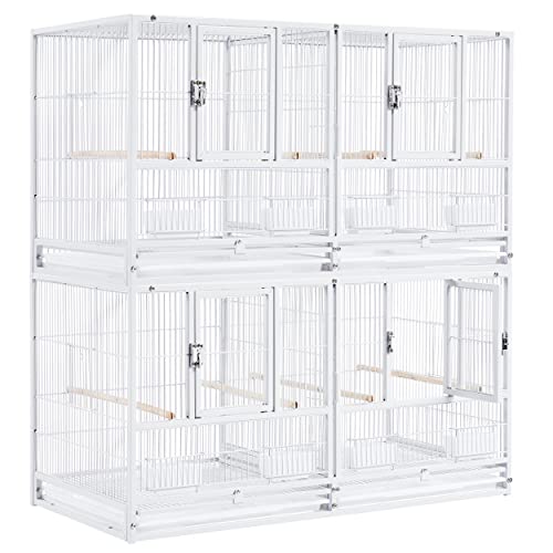 Yaheetech Stackable Breeder Bird Cage Double Story Parrot Cages for