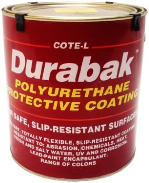 Durabak Original (For Indoors), TEXTURED version - Non Slip Coating, Bedliner, Deck Paint for ALL Boats - Many colors to choose from! - GREY (dark) - GALLON