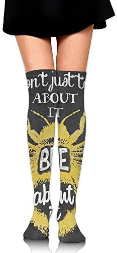 Cool Bee Insect Honey Knee High Socks Soccer Over The Knee Socks For Women