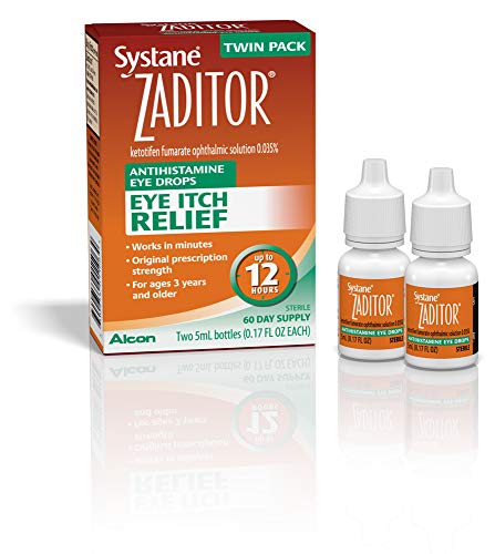 Zaditor Antihistamine Eye Drops, Twin Pack, 5-mL Each (Best Antihistamine Eye Drops)