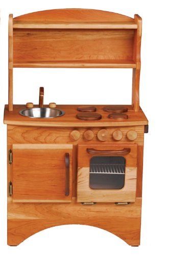 Camden Rose A Simple Hearth (Child's Cherry Wood Play Kitchen with Hutch)