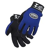 Revco ToolHandz 99PLUS-BLUE Syn. Leather/Spandex Mechanic's Gloves, Large