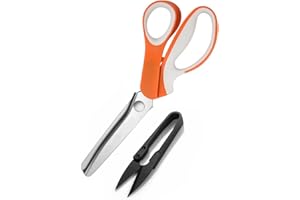 Pinking Shears By Kalatic - Zig-zag Scissor for Fabric Leather & Paper - Pinking Dressmaking Sewing Scissors KT-046-A