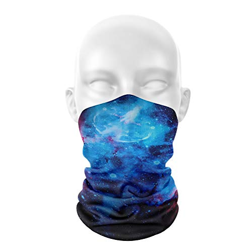 n a Seamless Face Cover Bandana Neck Gaiter Scarf Face Protection Magic Scarf Headwear for Outdoors, Festivals, Sports (Blue-14)