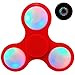 LED Glow Premium Fidget Spinner Toy for Stress Relief, ADHD, Anxiety, Boredom, EDM/Rave (Red)
